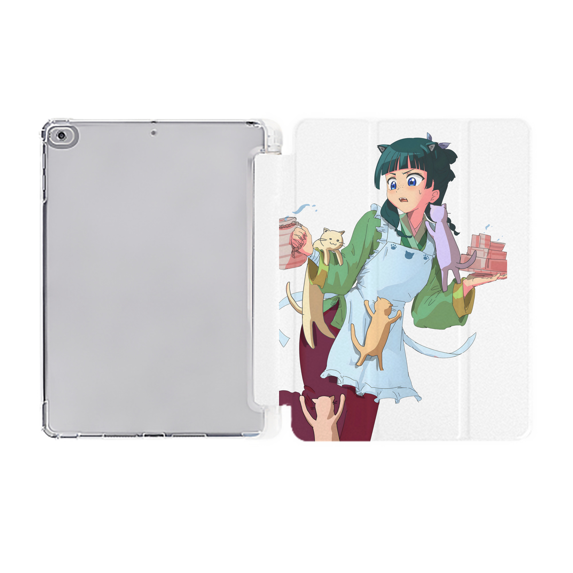 （画像用） 薬屋のひとりごと The Apothecary Diaries IPad ケース ペン収納付き 三つ折りスタンド PUレザー×シリコン 対応機種9.5/10.5/10.9インチ